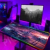 Cyberpunk Large RGB Mouse Mat Neon Gamer Mousepads LED Gaming Mousepad Big Luminous Desk Pad Desk 2 - Cyberpunk UK Store