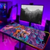 Cyberpunk Large RGB Mouse Mat Neon Gamer Mousepads LED Gaming Mousepad Big Luminous Desk Pad Desk 5 - Cyberpunk UK Store