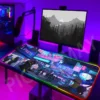 Cyberpunk Large RGB Mouse Mat Neon Gamer Mousepads LED Gaming Mousepad Big Luminous Desk Pad Desk 6 - Cyberpunk UK Store