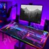 Cyberpunk Large RGB Mouse Mat Neon Gamer Mousepads LED Gaming Mousepad Big Luminous Desk Pad Desk 9 - Cyberpunk UK Store