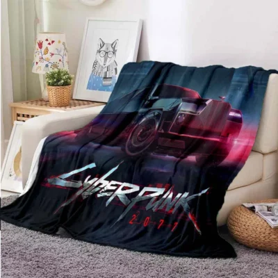 Game Cyberpunk Blanket Flannel Blanket Super Soft Fleece Throw Blankets Lightweight Warm Blanket for Couch Sofa 13 - Cyberpunk UK Store