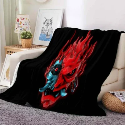 Game Cyberpunk Blanket Flannel Blanket Super Soft Fleece Throw Blankets Lightweight Warm Blanket for Couch Sofa 19 - Cyberpunk UK Store