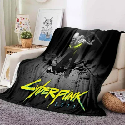 Game Cyberpunk Blanket Flannel Blanket Super Soft Fleece Throw Blankets Lightweight Warm Blanket for Couch Sofa 20 - Cyberpunk UK Store