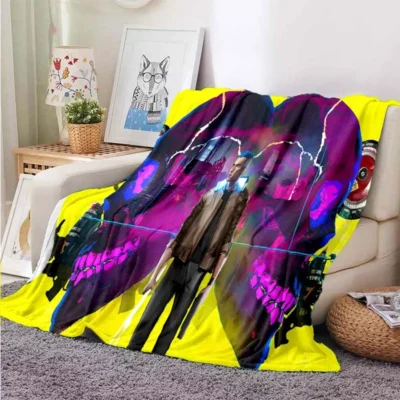 Game Cyberpunk Blanket Flannel Blanket Super Soft Fleece Throw Blankets Lightweight Warm Blanket for Couch Sofa 22 - Cyberpunk UK Store
