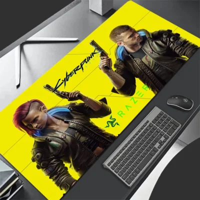 Razer Cyberpunk 2077 Gaming Mouse Pad 90x40 Rubber Pc Keyboard Laptop Computer Speed Desk Mat Gaming 4 - Cyberpunk UK Store