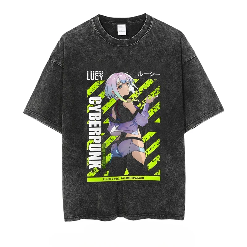 Cyberpunk Lucy Hot Washed T-shirt