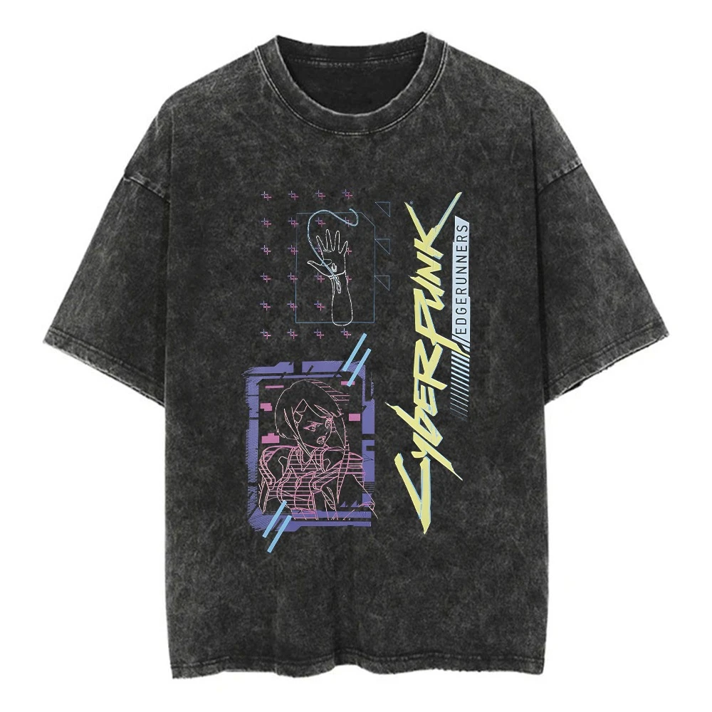 Cyberpunk Hot Game Washed T-shirt