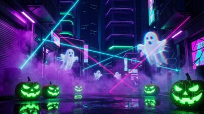 cyberpunk halloween neon stockcake - Cyberpunk UK Shop
